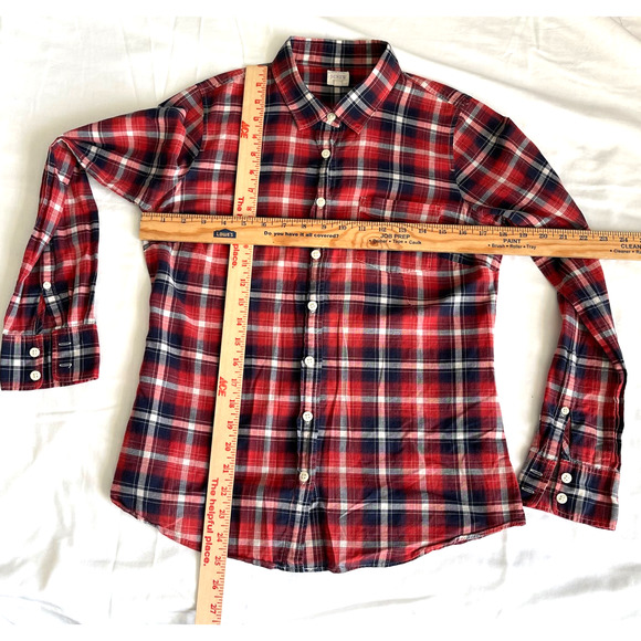 J. Crew Checkered Button Up Shirt Women Sz S slightly used - Picture 5 of 8